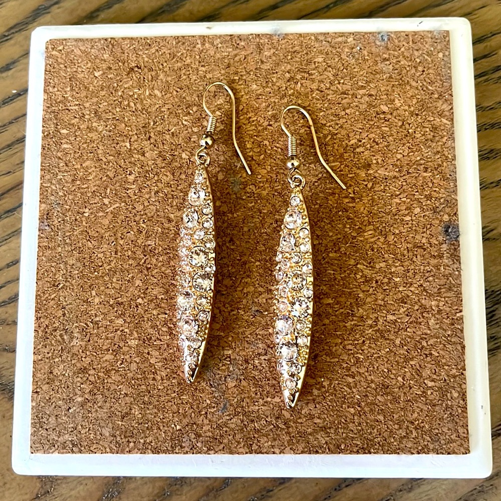 Goldstone crystal earrings
